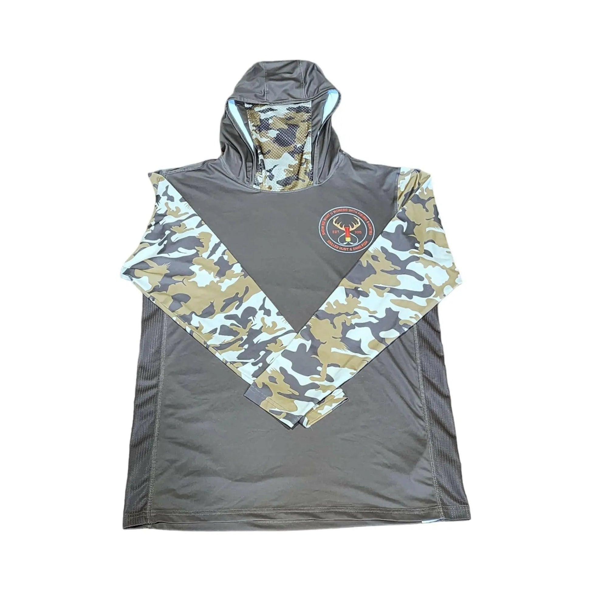 brown camo mask hoodie